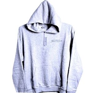 Sporty & Rich Rizzoli Hoodie In Heather Grey/Dolphin Size Large